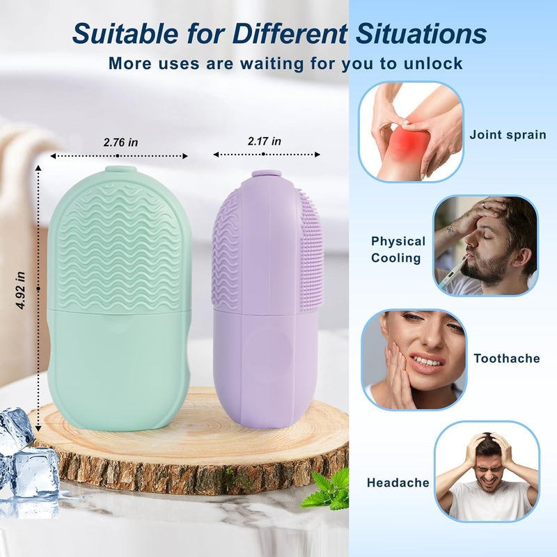 Silicone Ice Roller for Face - For Face Massage, Tighten and Tone Skin - AABA MALL