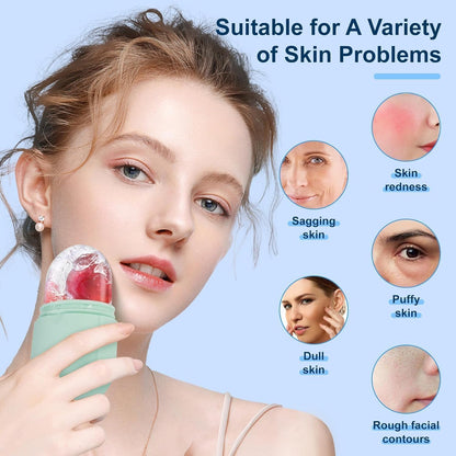 Silicone Ice Roller for Face - For Face Massage, Tighten and Tone Skin