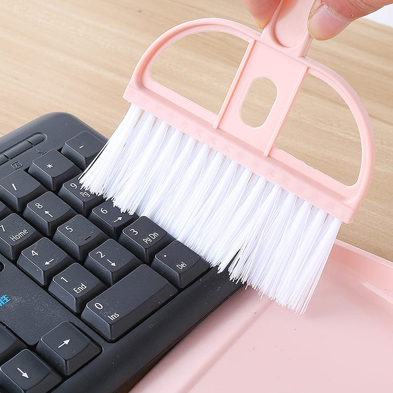 Mini Dustpan and Brush Set | Hand Broom Cleaning Tool for Table, Desk, Car Kitchen & Animal Waste Dusting - AABA MALL