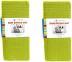 Embossed Ultra Absorbent Microfiber Dish Drying Mat | Quick-Dry & Soft Kitchen Counter Mat - AABA MALL