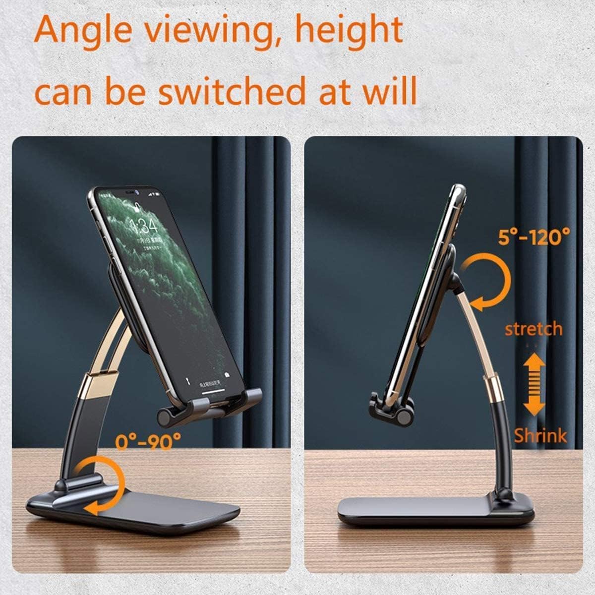 Foldable Desk Holder with Angle & Height Adjustment