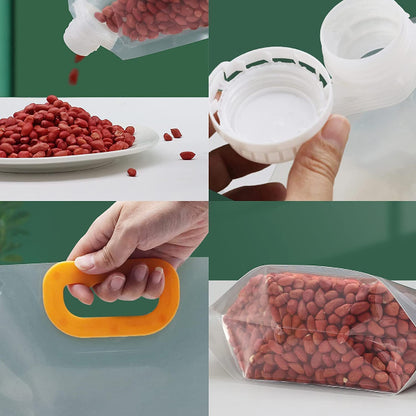 Grain Storage Bags, Airtight Food Storage Pouches, 3 Litre Storage Bag, Refrigerator Storage Bag, Resealable Grain Pouch, Kitchen Organizer Bag, Airtight Zip Lock Bag, Food Storage Bag with Handle, Moisture Proof Storage Bag, Rice Storage Bag, Dry Food Storage Pouch, Reusable Food Storage Bags.