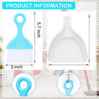 Mini Dustpan and Brush Set | Hand Broom and Dust Pan for Cleaning Table Countertop Keyboard - AABA MALL