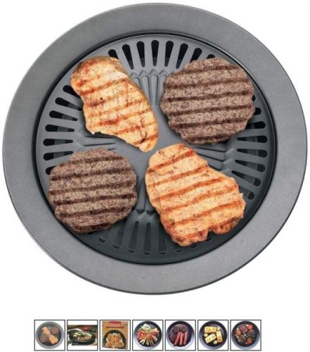 SMOKELESS STOVE TOP BBQ GRILL -  Indoor Barbecue Grill for kitchen STOVE - AABA MALL