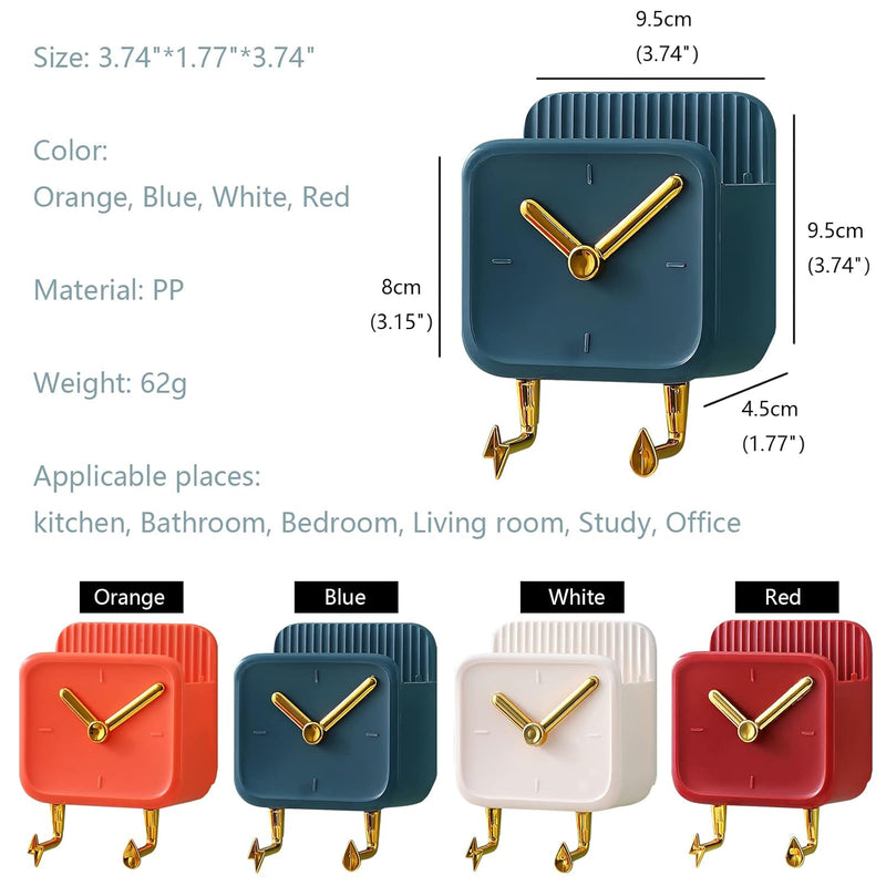 Cute Clock-Style Mobile / Remote Holder Storage Box for Brushes, Combs, Pens & Pencils - AABA MALL