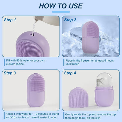 Silicone Ice Roller for Face - For Face Massage, Tighten and Tone Skin
