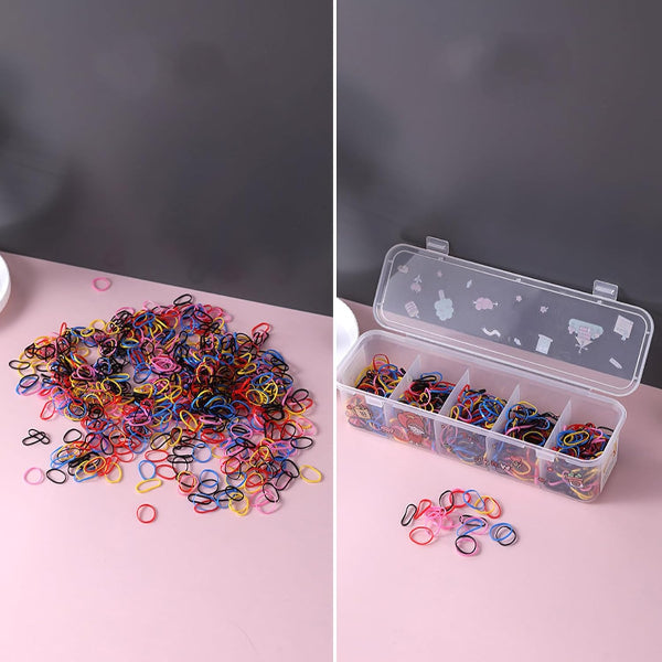Hair Accessories Organizer Box for Girls – 5 Compartment Clear Storage Case for Hair Ties, Clips, Barrettes, Jewelry & Crafts