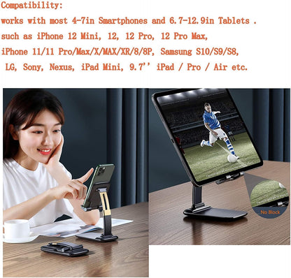 Foldable Desk Holder with Angle & Height Adjustment