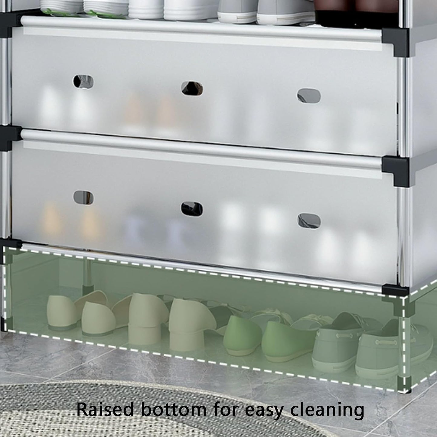 Metal Shoe Organizers and Storage - Small Shoe Rack Ads Cabinet