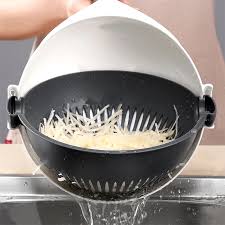 Vegetable Cutter with Drain Basket, Multifunctional Vegetable Mandoline Slicer Rotate Vegetable Chopper Graters, Kitchen Food Slicer Salad Machine Kitchen Tool