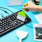 Mini Dustpan and Brush Set | Hand Broom and Dust Pan for Cleaning Table Countertop Keyboard - AABA MALL