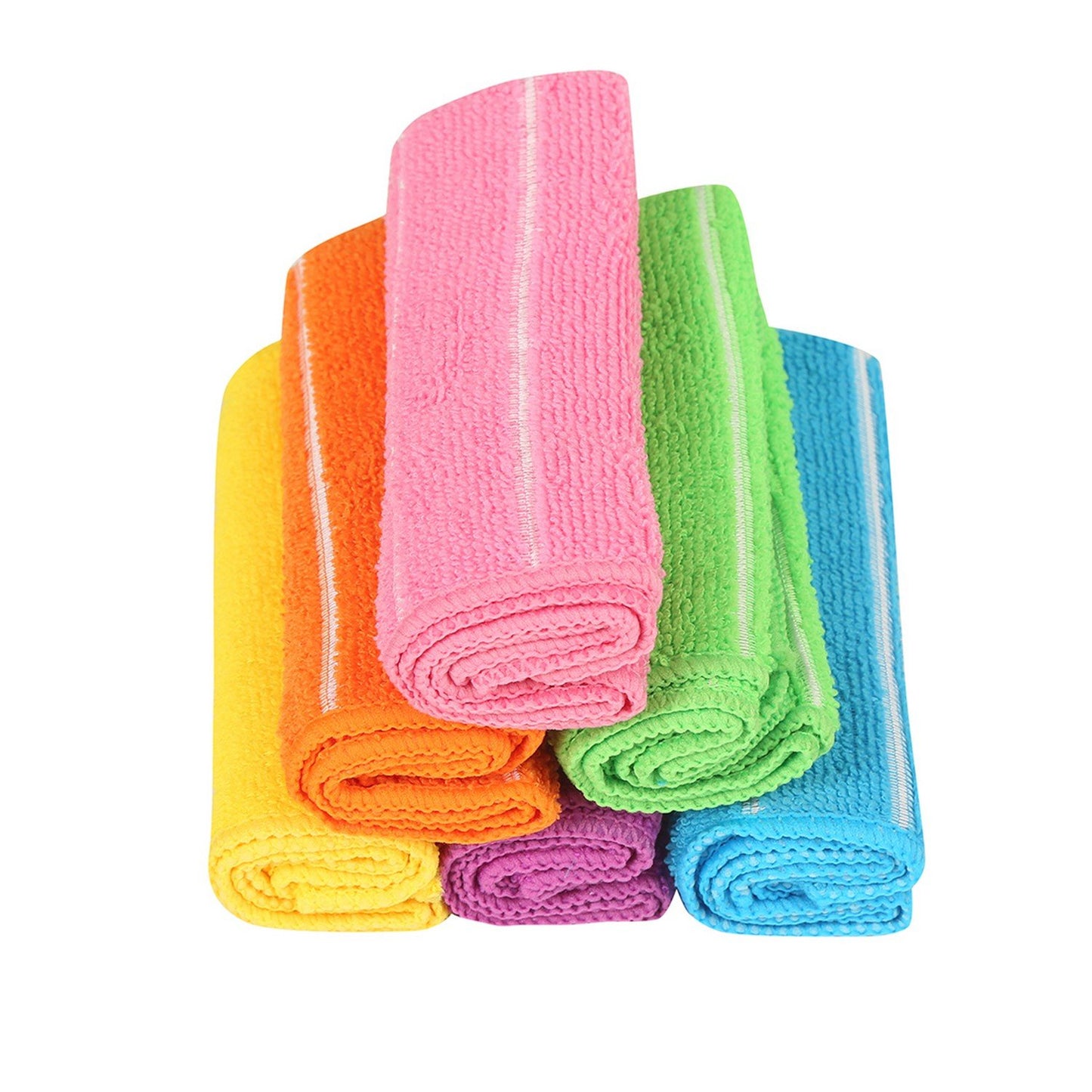 6 Pcs Washable Cleaning Cloths – Multipurpose Ultra Absorbent Wipes for Kitchen, Bathroom, Face, Table & Washbasin | Fast Drying, Machine Washable