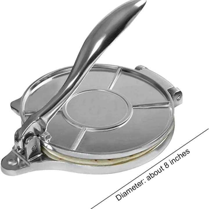 8 Inch Aluminium Tortilla Press Heavy Duty Manual Taco Maker for Homemade Corn and Flour Tortillas