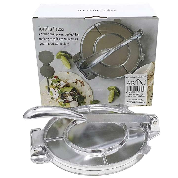8 Inch Aluminium Tortilla Press Heavy Duty Manual Taco Maker for Homemade Corn and Flour Tortillas