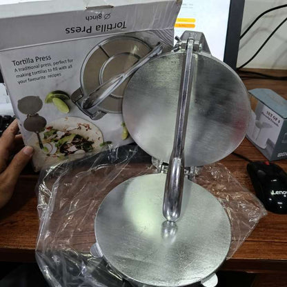 8 Inch Aluminium Tortilla Press Heavy Duty Manual Taco Maker for Homemade Corn and Flour Tortillas