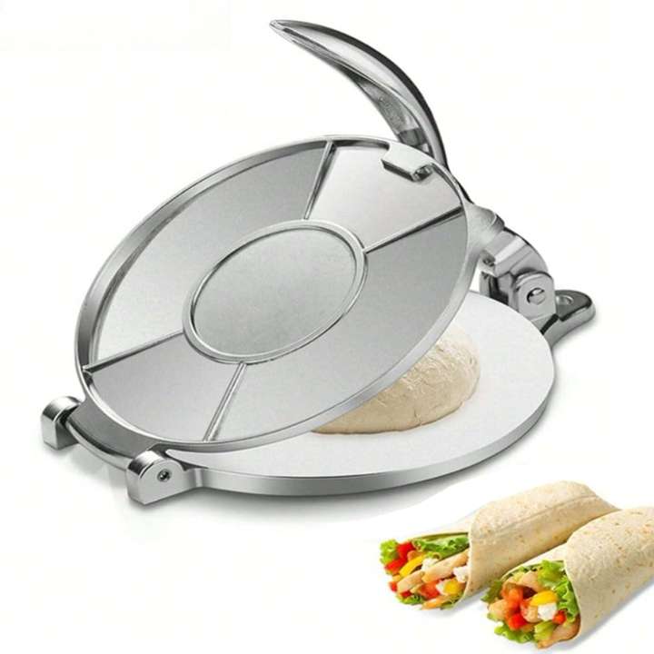8 Inch Aluminium Tortilla Press Heavy Duty Manual Taco Maker for Homemade Corn and Flour Tortillas