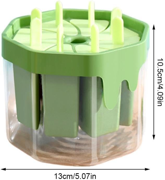 8-Piece Reusable Popsicle Molds Set with Sticks