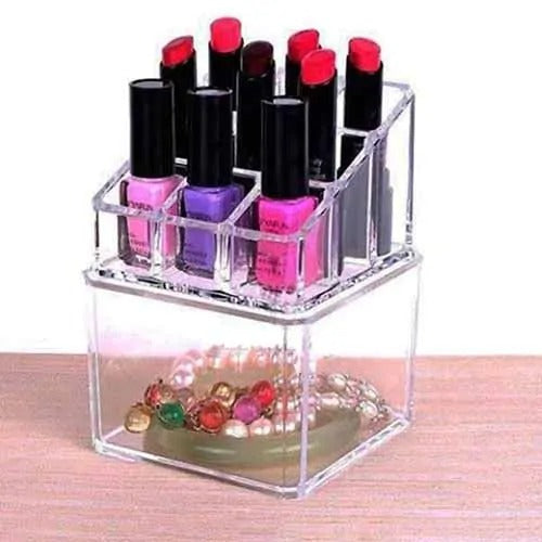 clear acrylic beauty storage box for cosmetics and jewelry