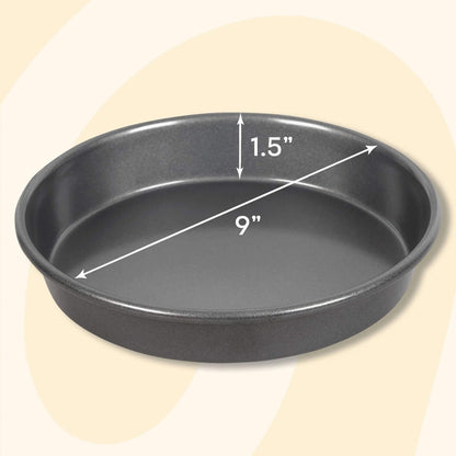 Nonstick Ultra Bake Professional Round Cake Pan (9 Inch) – durable steel bakeware for baking cakes, cookies, brownies, pizza aur desserts. High-quality non-stick cake mould, easy release aur easy cleaning. Ghar ki baking, home bakers aur professional baking ke liye perfect. Pakistan mein COD available. Order now from AabaMall.pk. Desi keywords: cake pan Pakistan, nonstick baking tray, 9 inch cake mould, baking accessories, bakeware Pakistan, kitchen essentials, online shopping Pakistan, Cash on Delivery (CO