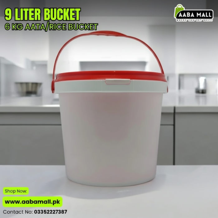 9 L airtight flour and rice storage bucket