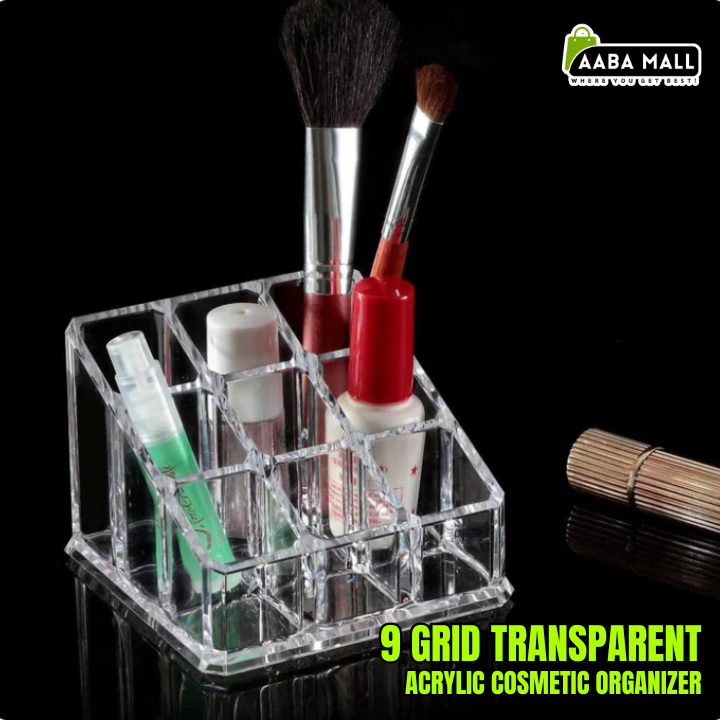 Transparent acrylic makeup organizer for lipsticks and nail polish