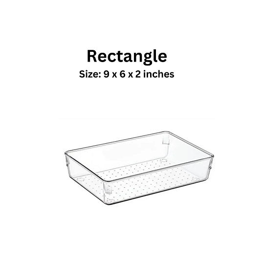 New Elegant Clear Acrylic Drawer Organizer for Kitchen, Jewelry, Makeup, Office & Bathroom ? Space-Saving Multi-Purpose Storage Divider