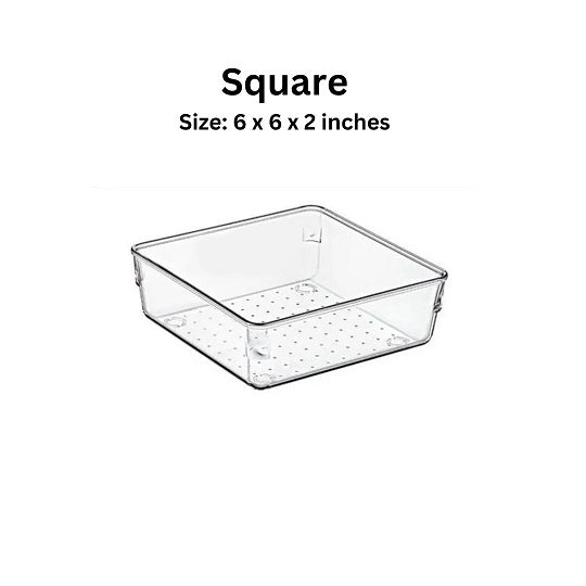 New Elegant Clear Acrylic Drawer Organizer for Kitchen, Jewelry, Makeup, Office & Bathroom ? Space-Saving Multi-Purpose Storage Divider