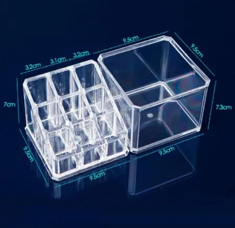 double layer acrylic dresser organizer with compartments