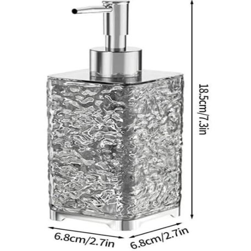 sophisticated acrylic glass soap dispenser