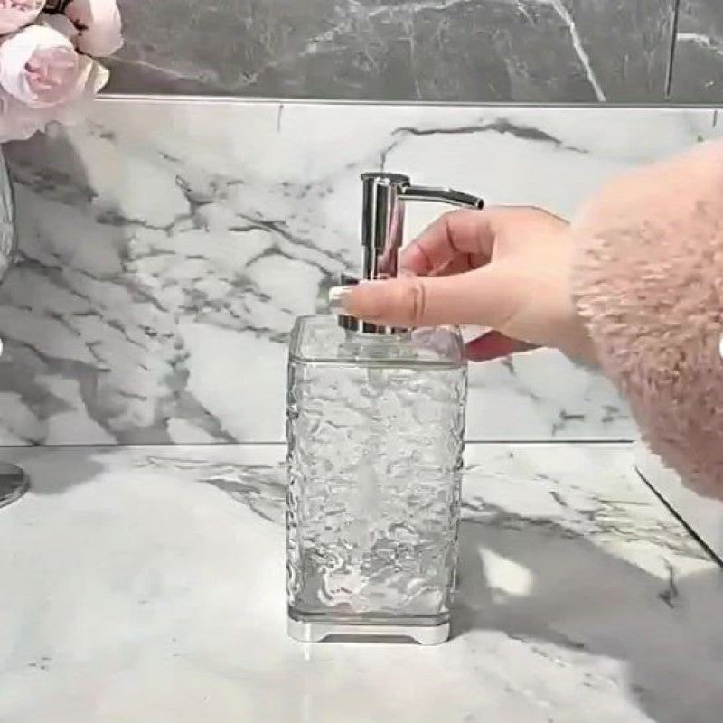 sophisticated acrylic glass soap dispenser