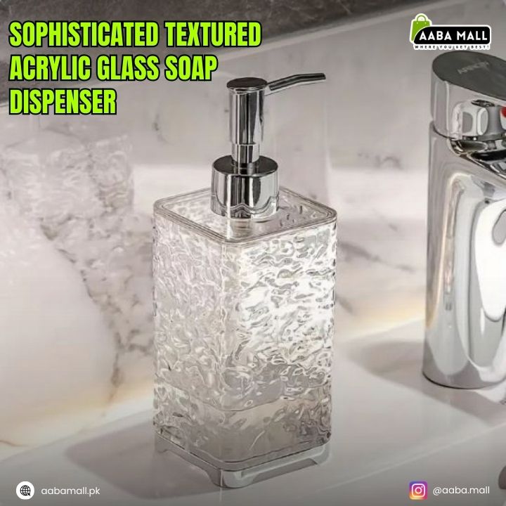 sophisticated acrylic glass soap dispenser