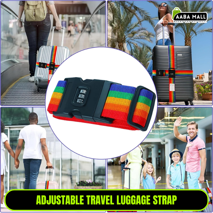 luggage strap, travel strap, suitcase security belt, baggage connector, adjustable travel belt, suitcase organizer strap, anti-slip luggage strap, travel accessories