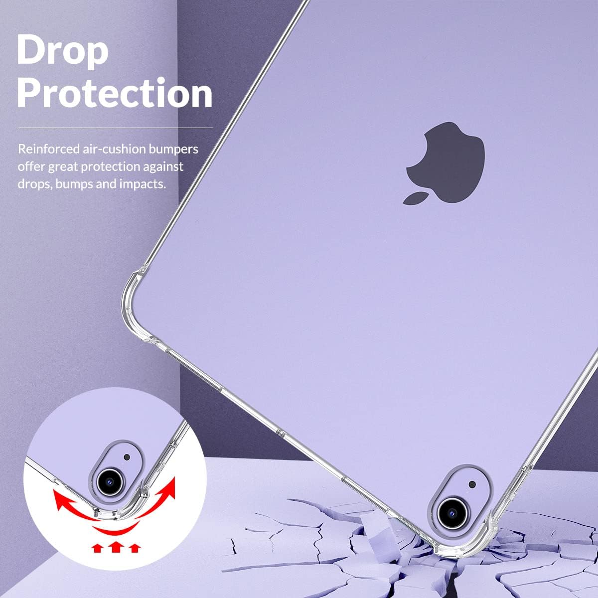 iPad Air 4 / Air 5 10.9 inch - ANTI SHOCK TRANSPARENT BACK CASE
