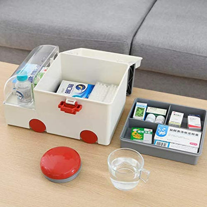 Plastic medical storage container with handle