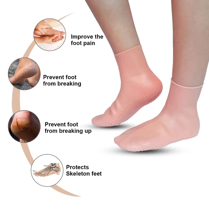 Moisturizing gel heel socks for soft and smooth feet