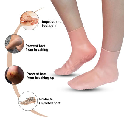 Moisturizing gel heel socks for soft and smooth feet