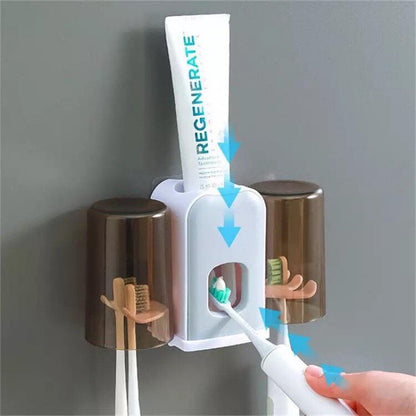 automatic toothpaste squeezer wall mounted bathroom holder