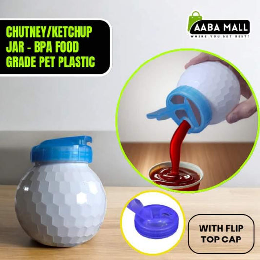 Chutney & Ketchup Plastic Jar | BPA-Free PET Food Grade Container | Durable Storage for Sauces & Condiments