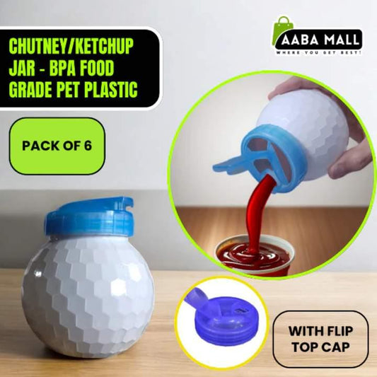 Chutney & Ketchup Plastic Jar | BPA-Free PET Food Grade Container | Durable Storage for Sauces & Condiments