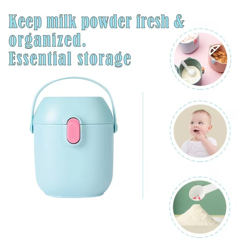 Portable milk powder dispenser sealed container
