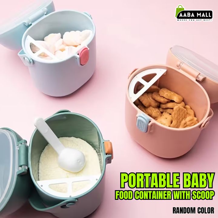 Portable milk powder dispenser sealed container