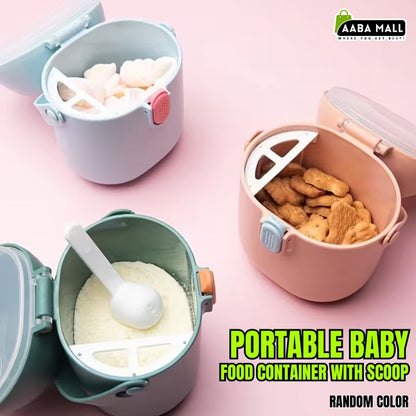 Portable milk powder dispenser sealed container