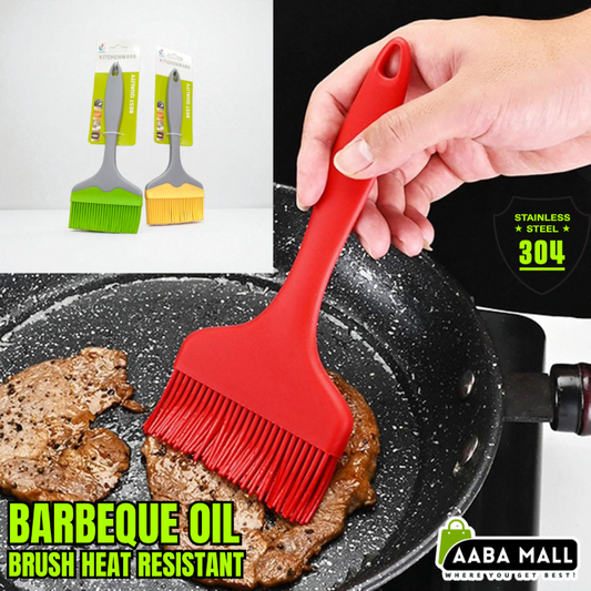 Barbeque Oil Brush Heat Resistant - Stainless Steel Long Handle Brush