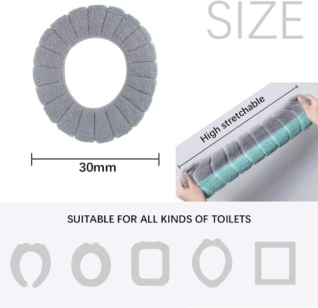 Bathroom Accessories Toilet Seat Cover Commode Case Winter Warm Washable Closes tool Mat Bathroom Toilet Pad Cushion - AABA MALL