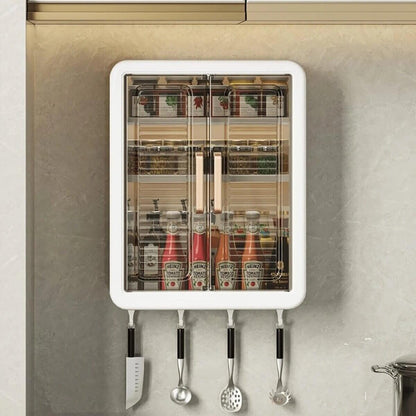 Bathroom Cabinet Punch-Free Wall-Mounted Storage Rack with Magnetic Suction – Durable Organizer for Modern Bathrooms