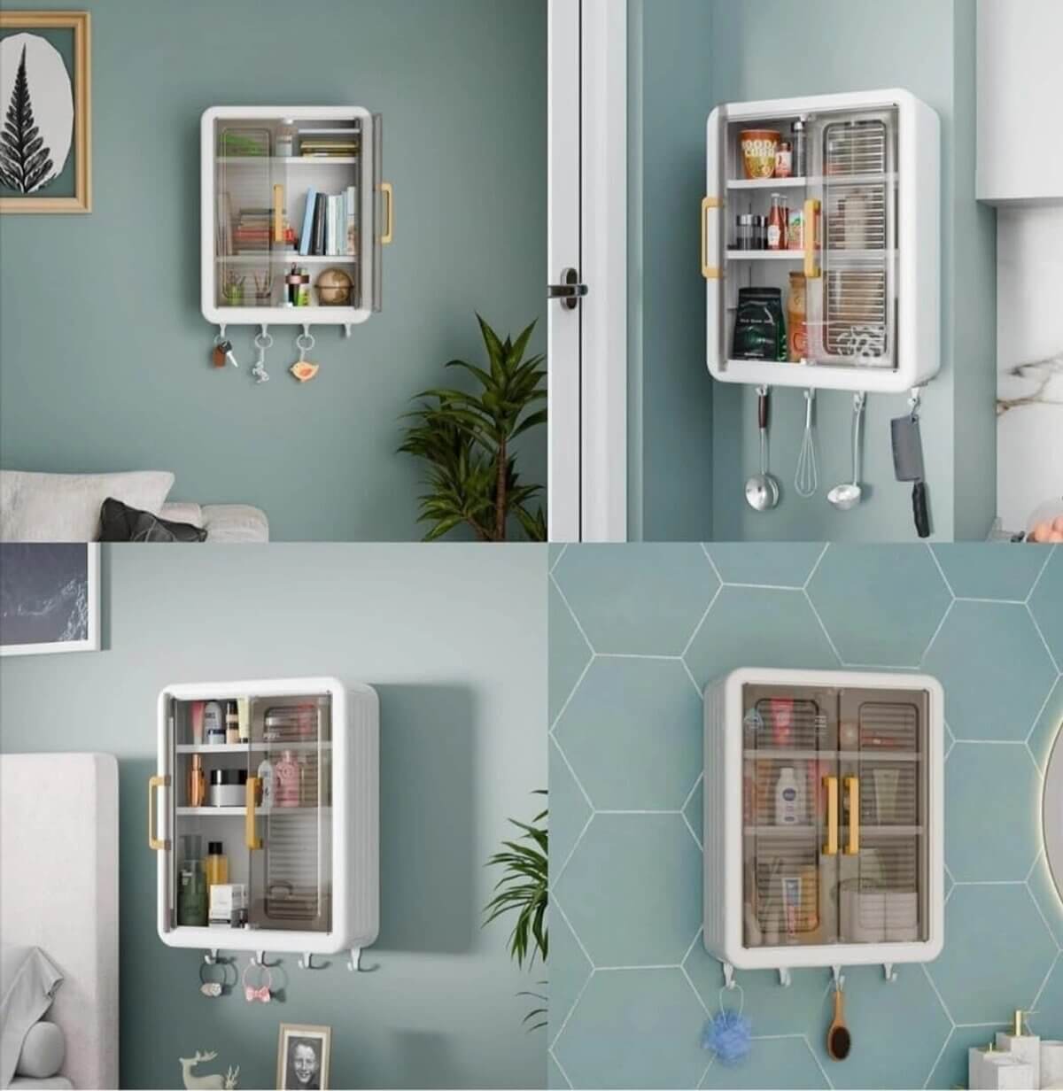Bathroom Cabinet Punch-Free Wall-Mounted Storage Rack with Magnetic Suction – Durable Organizer for Modern Bathrooms