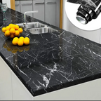 Black Marble Sticker Thicken Waterproof Self-Adhesive for Countertops Removable Peel and Stick Wallpaper Wall DIY Design for Kitchens - AABA MALL