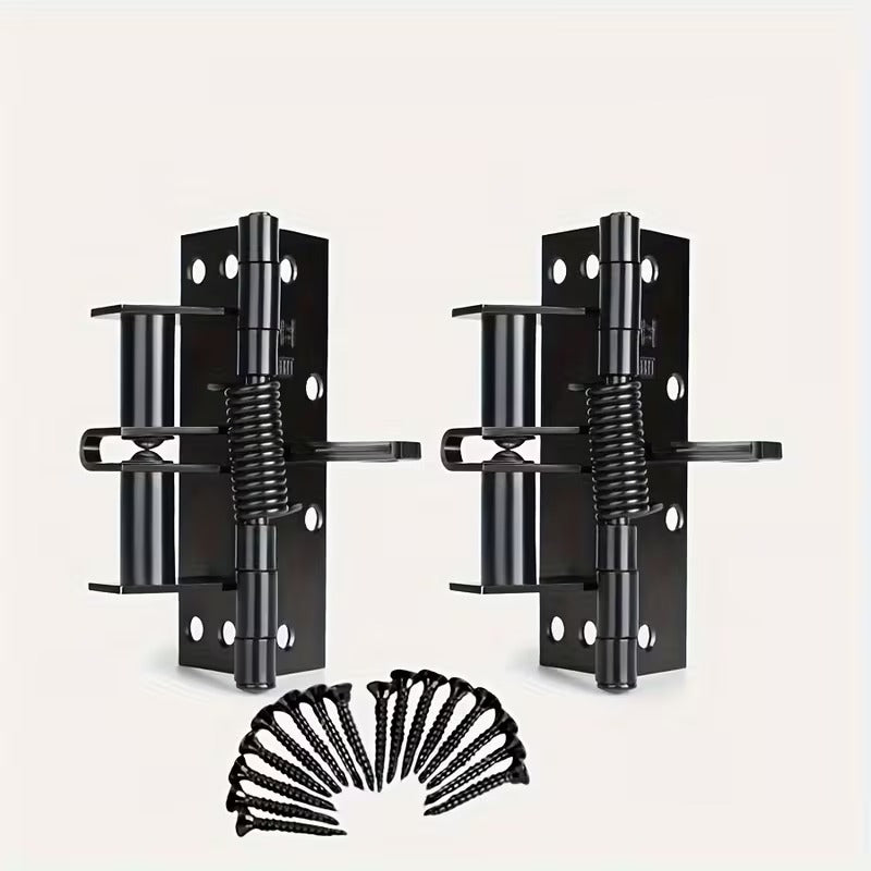 2 Pcs Heavy Duty Multifunctional Self-Closing Door Hinge Spring ? Automatic Door Closer for Doors, Drawers & Windows (2 Pcs)