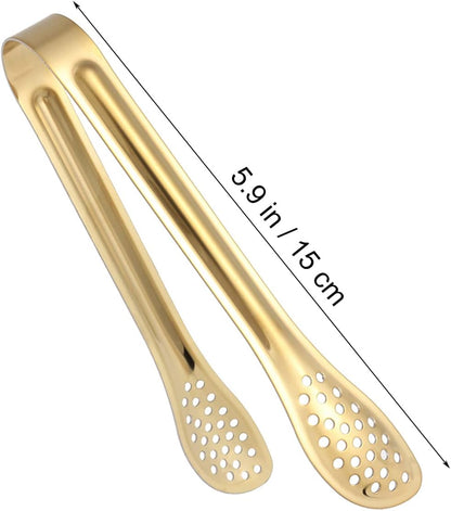 Buffet Tong Chimta (Golden) | Thickened Stainless Steel Food Serving Tongs - AABA MALL