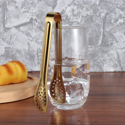 Buffet Tong Chimta (Golden) | Thickened Stainless Steel Food Serving Tongs - AABA MALL